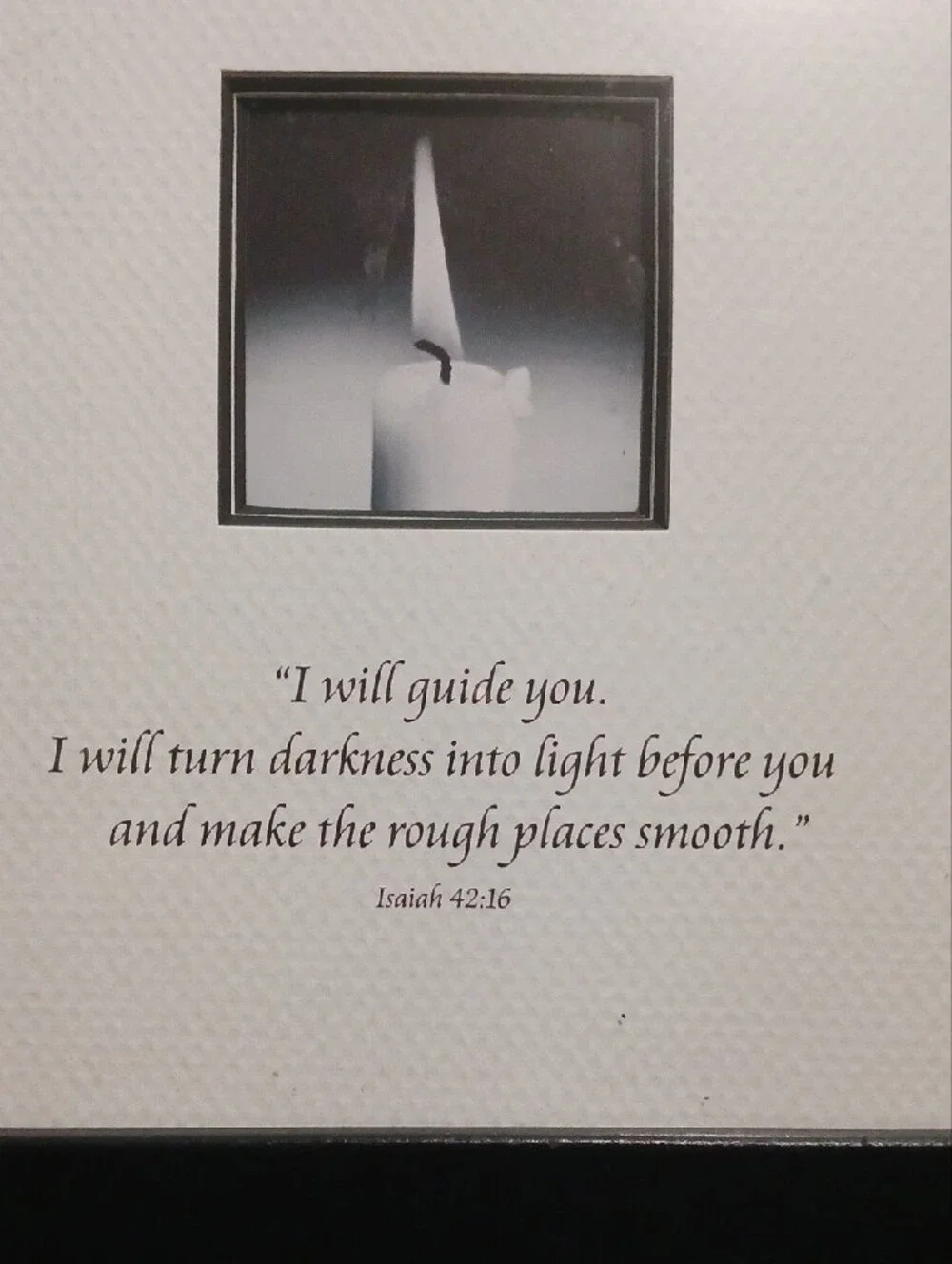 Source Unknown Black Framed Inspirational Candle Print